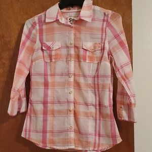 SO Plaid Button Down Shirt